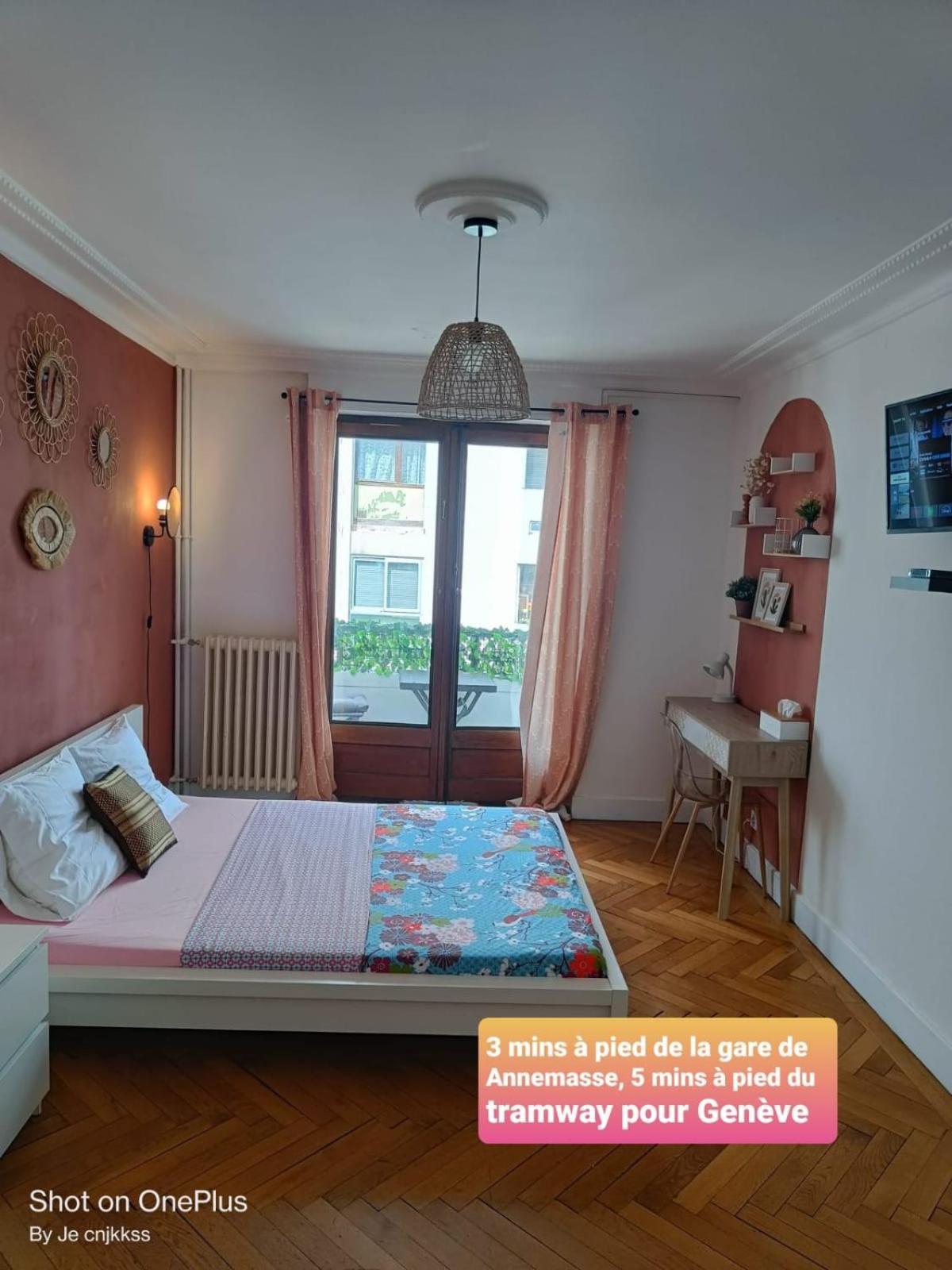 Belle Chambre D'Hote Avec Balcon Prive - 3 Mins Gare Annemasse - Geneve Acces Direct Eksteriør bilde